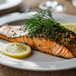 salmon with a herb crust