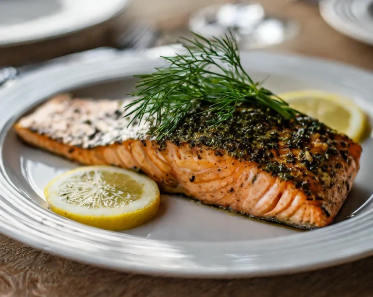 salmon with a herb crust