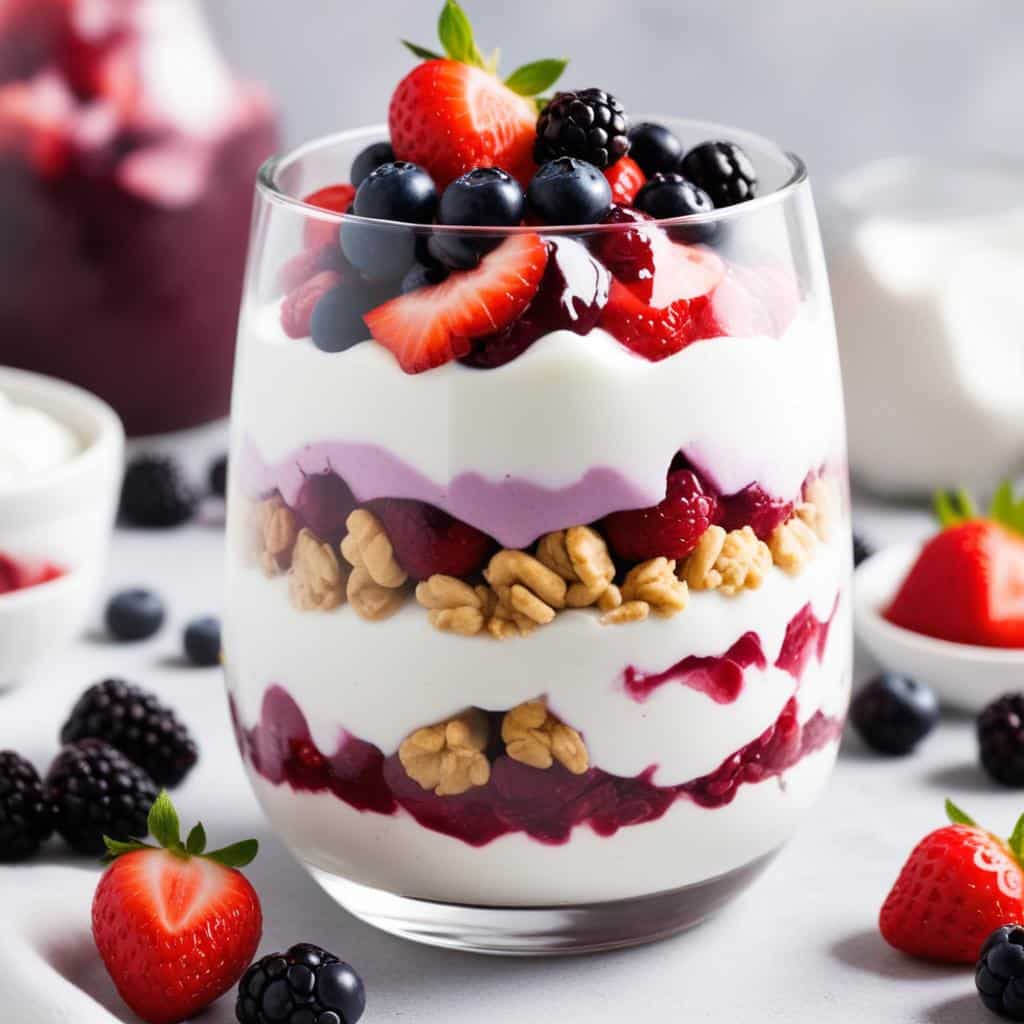 Blitzed Berry Parfait with Greek Yogurt 3 Mins Quick Recipe